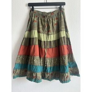 Vintage Vanezia 14/16 Lined Maxi Skirt Boho Hippie Whimsical Renaissance Fair